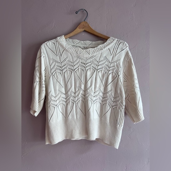 Tops - Elegant Cream Knit Top